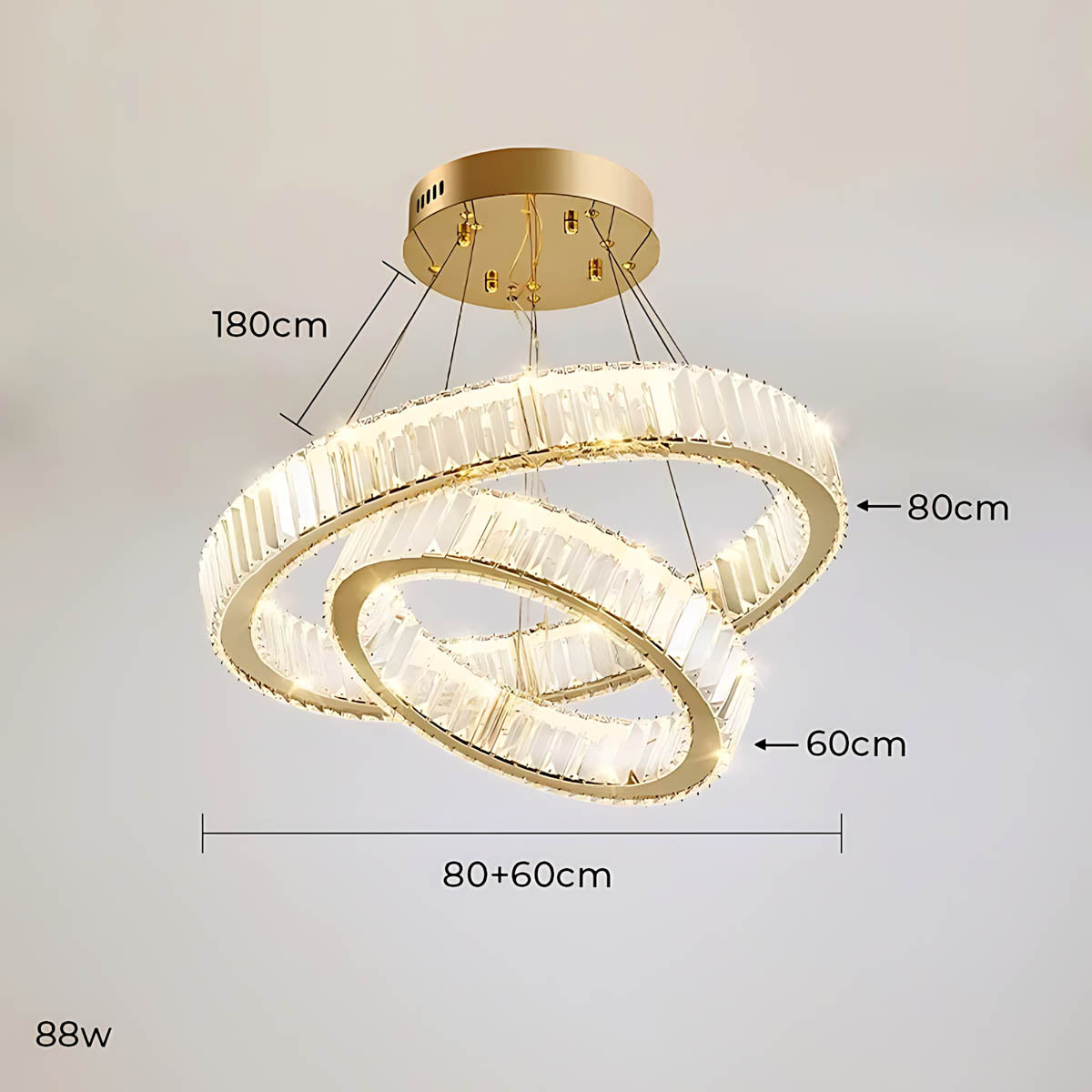 Rosewood Axis Crystal Spiral Chandelier — gallery image 19