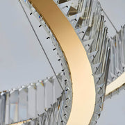 Rosewood Axis Crystal Spiral Chandelier — gallery image 13