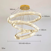 Rosewood Axis Crystal Spiral Chandelier — gallery image 23
