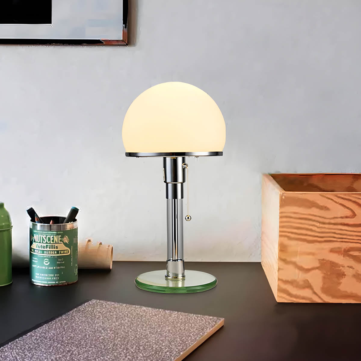 Sherwood Axis Glass Dome Table Lamp — gallery image 3