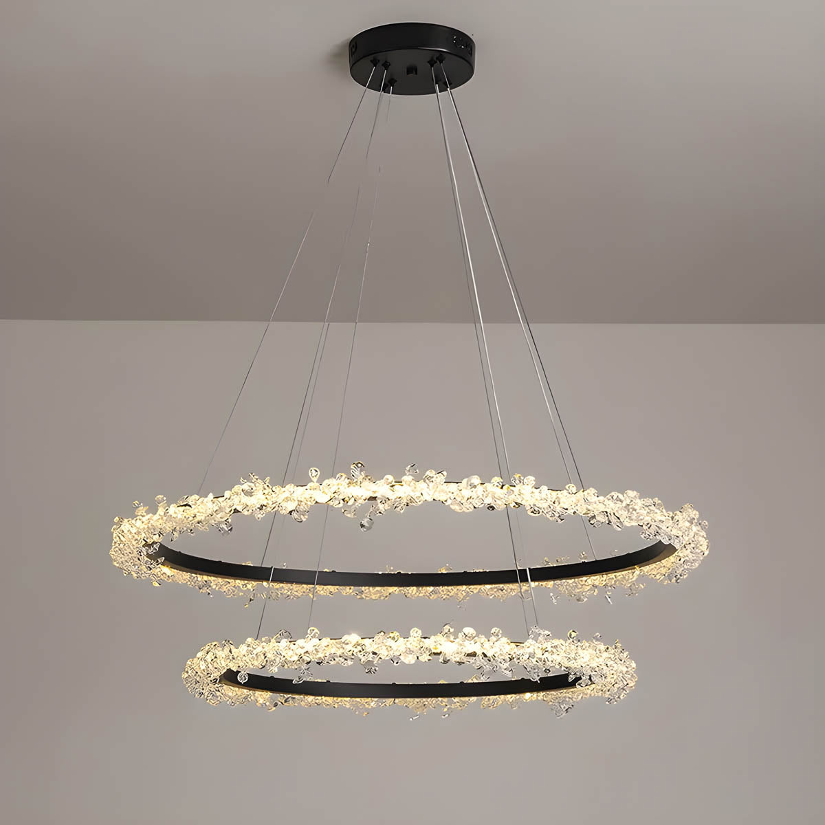 Acorn Axis Crystal Spiral Chandelier — gallery image 12