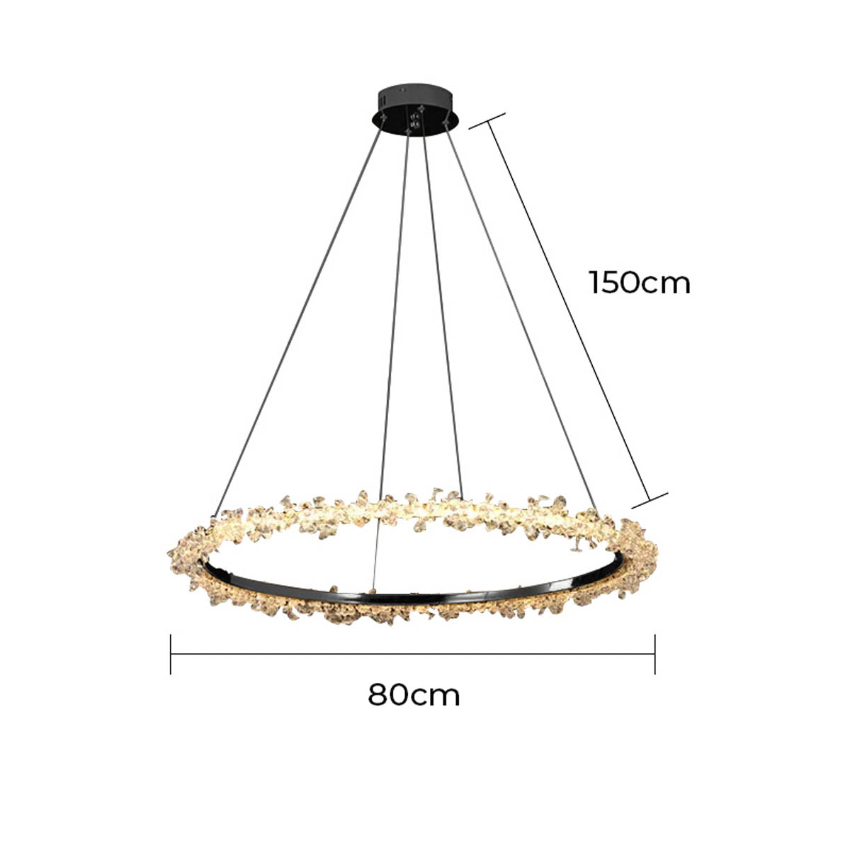 Acorn Axis Crystal Spiral Chandelier — gallery image 19