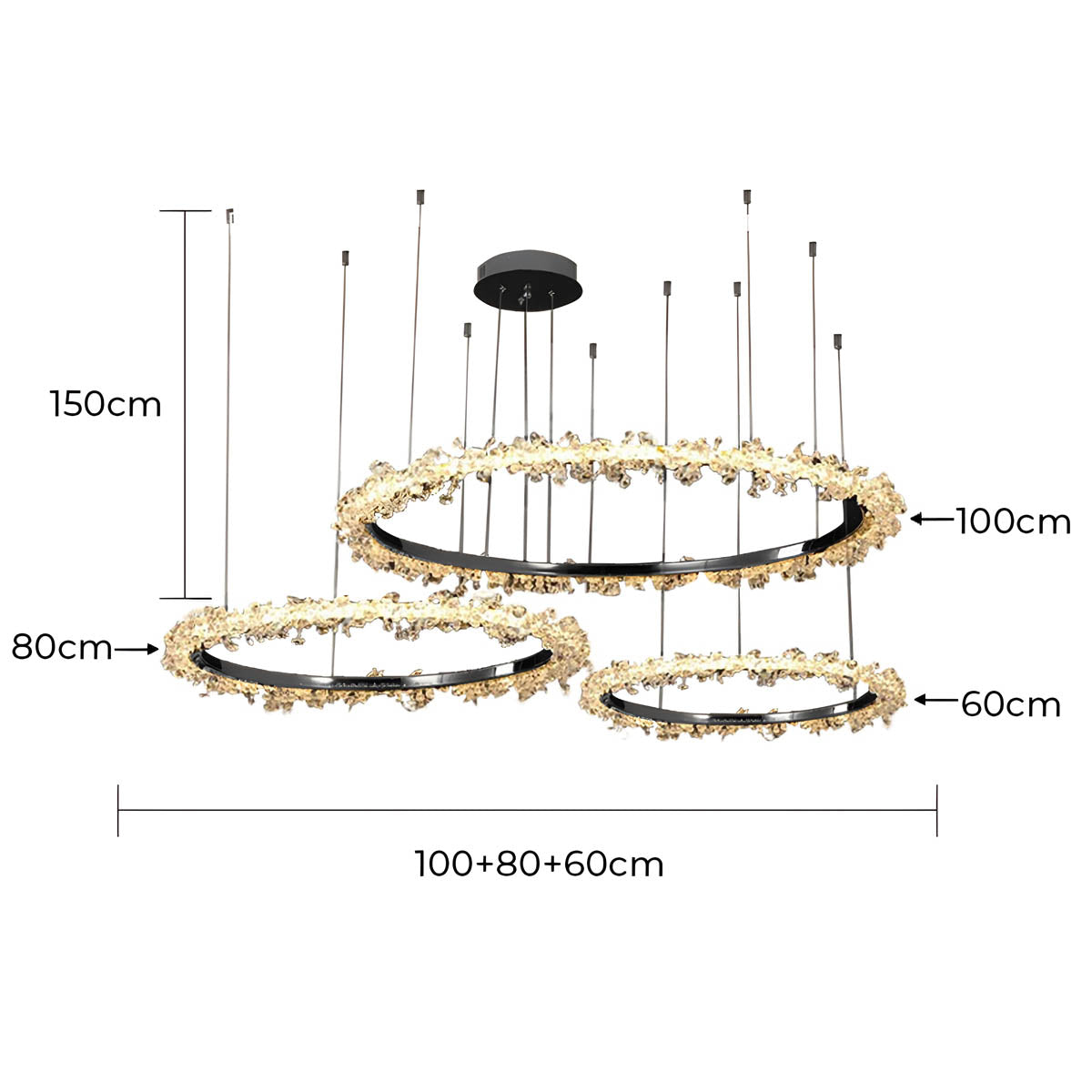 Acorn Axis Crystal Spiral Chandelier — gallery image 25