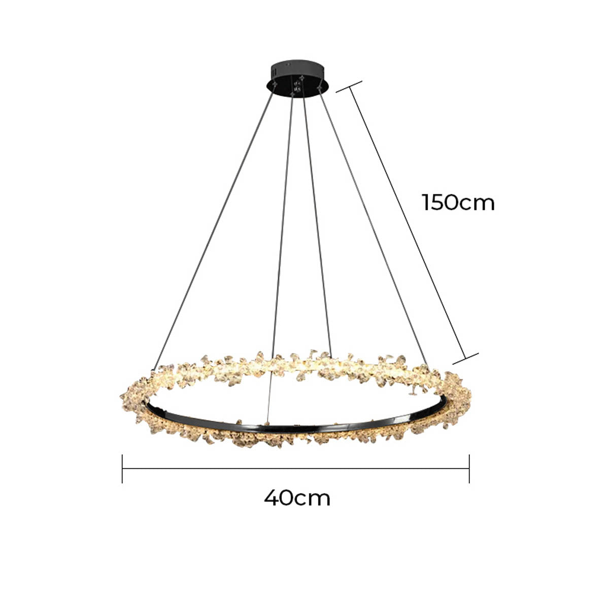 Acorn Axis Crystal Spiral Chandelier — gallery image 17
