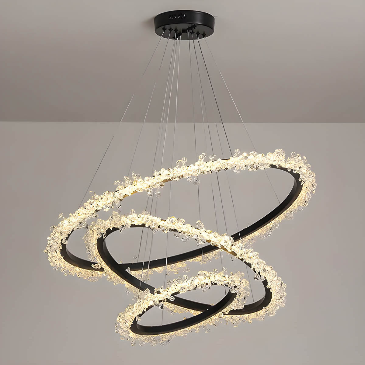 Acorn Axis Crystal Spiral Chandelier — gallery image 13