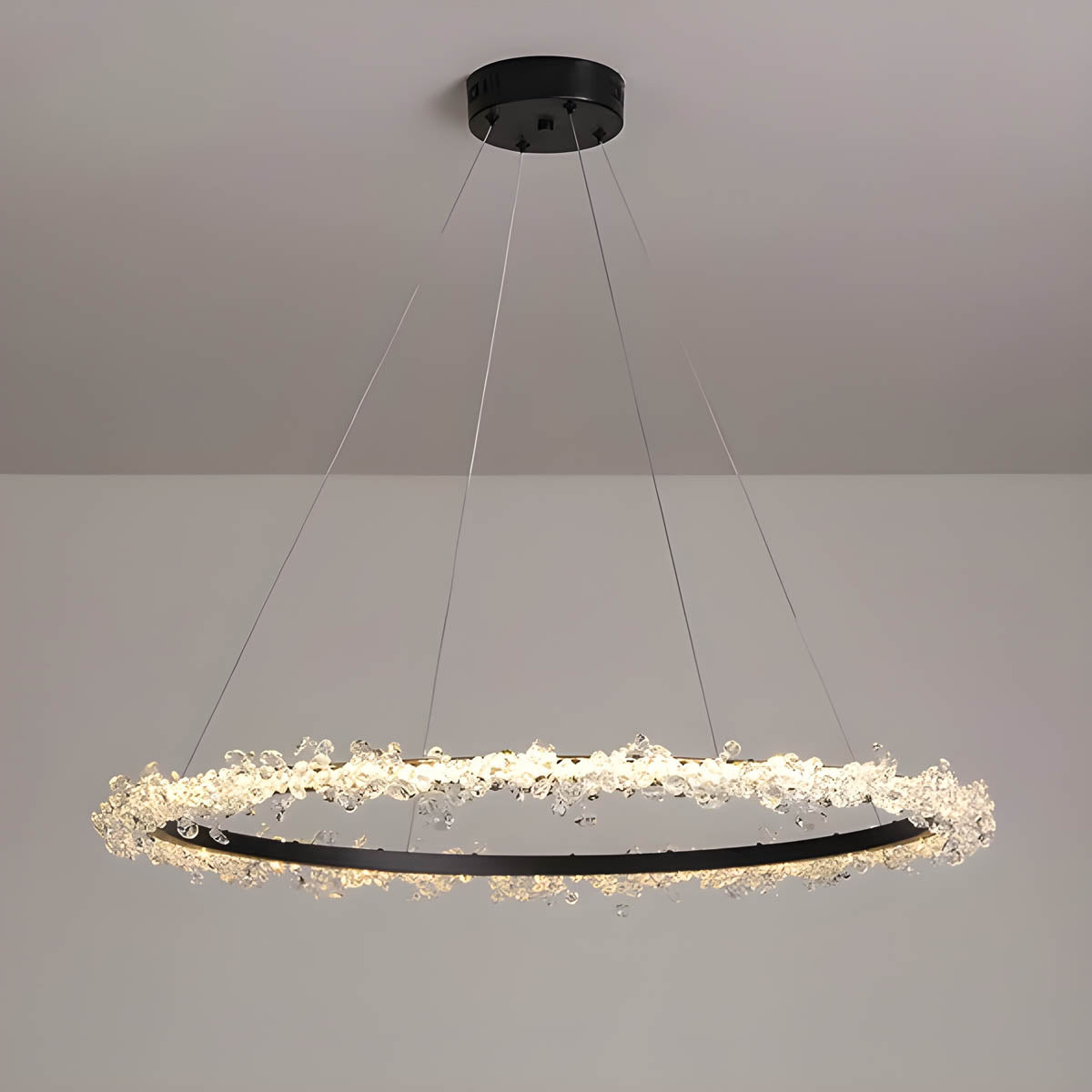 Acorn Axis Crystal Spiral Chandelier — gallery image 11