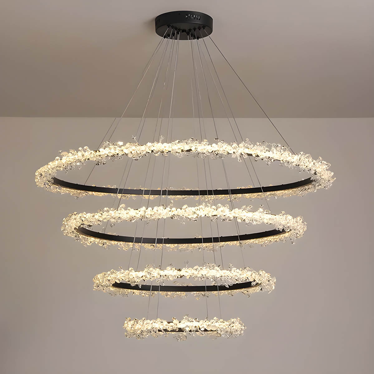 Acorn Axis Crystal Spiral Chandelier — gallery image 14