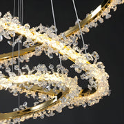 Acorn Axis Crystal Spiral Chandelier — gallery image 16