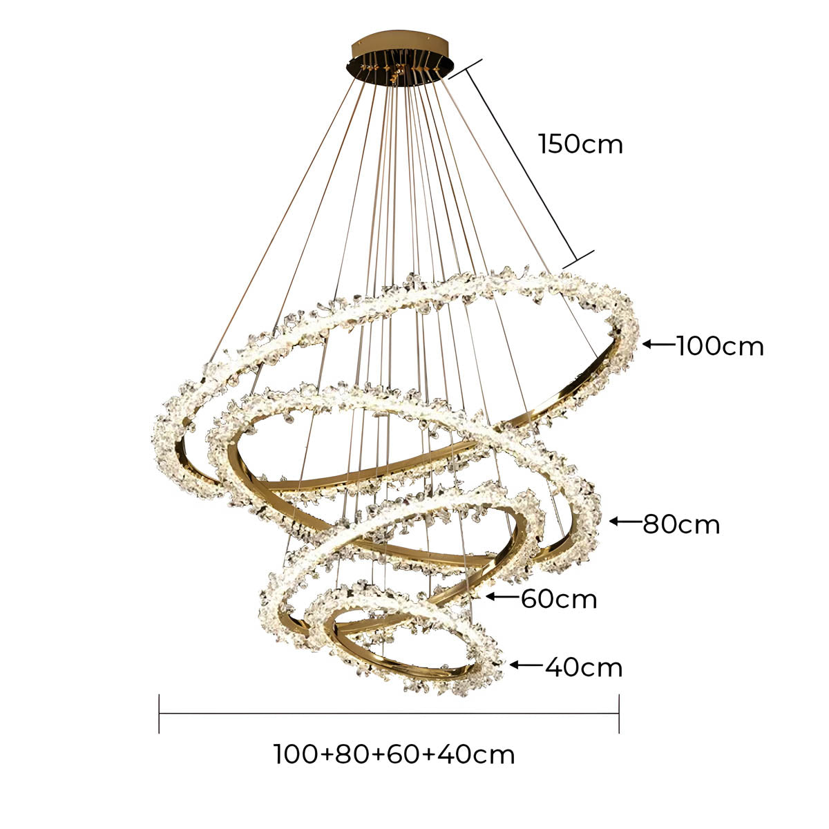 Acorn Axis Crystal Spiral Chandelier — gallery image 38