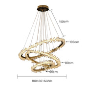 Acorn Axis Crystal Spiral Chandelier — gallery image 37