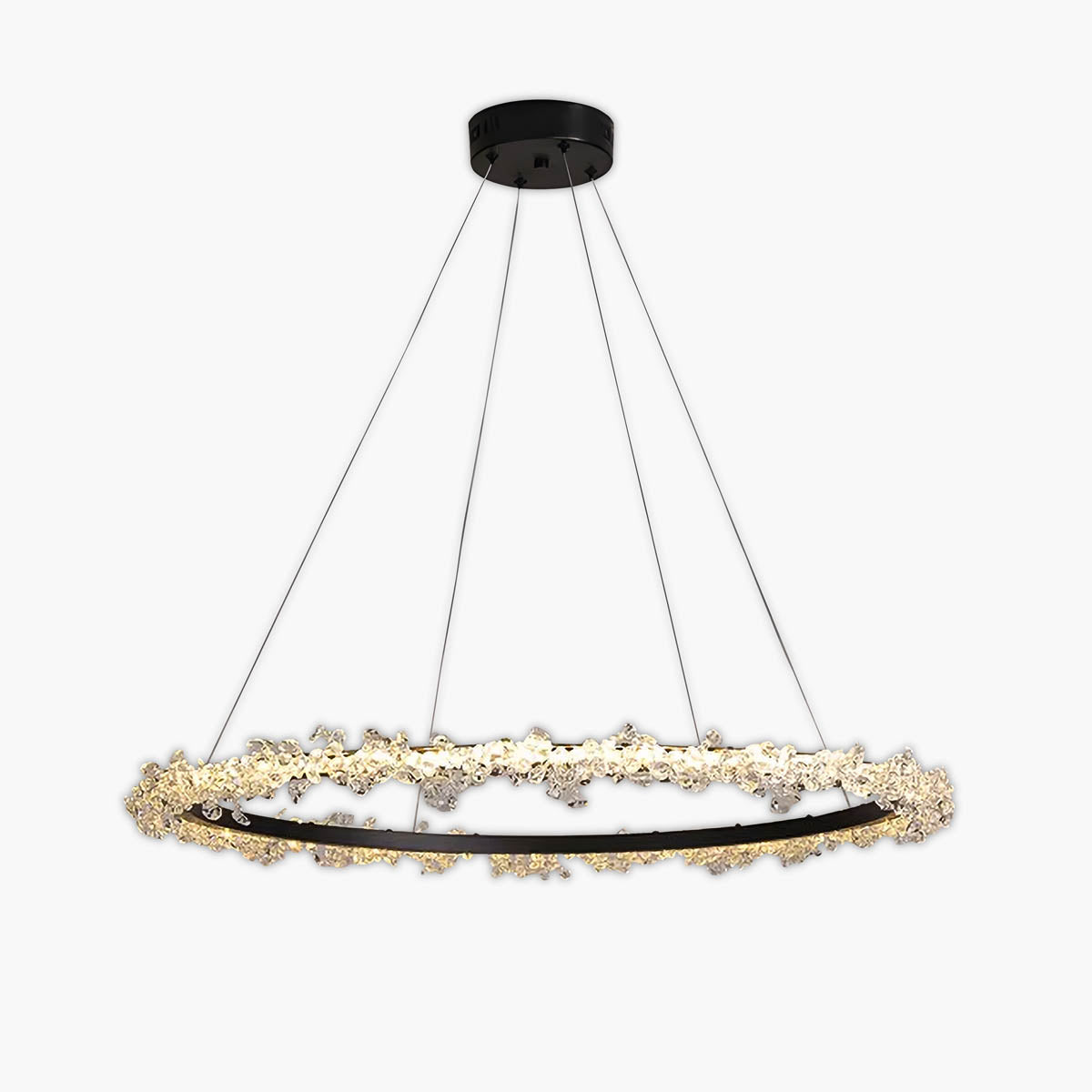 Acorn Axis Crystal Spiral Chandelier — gallery image 1