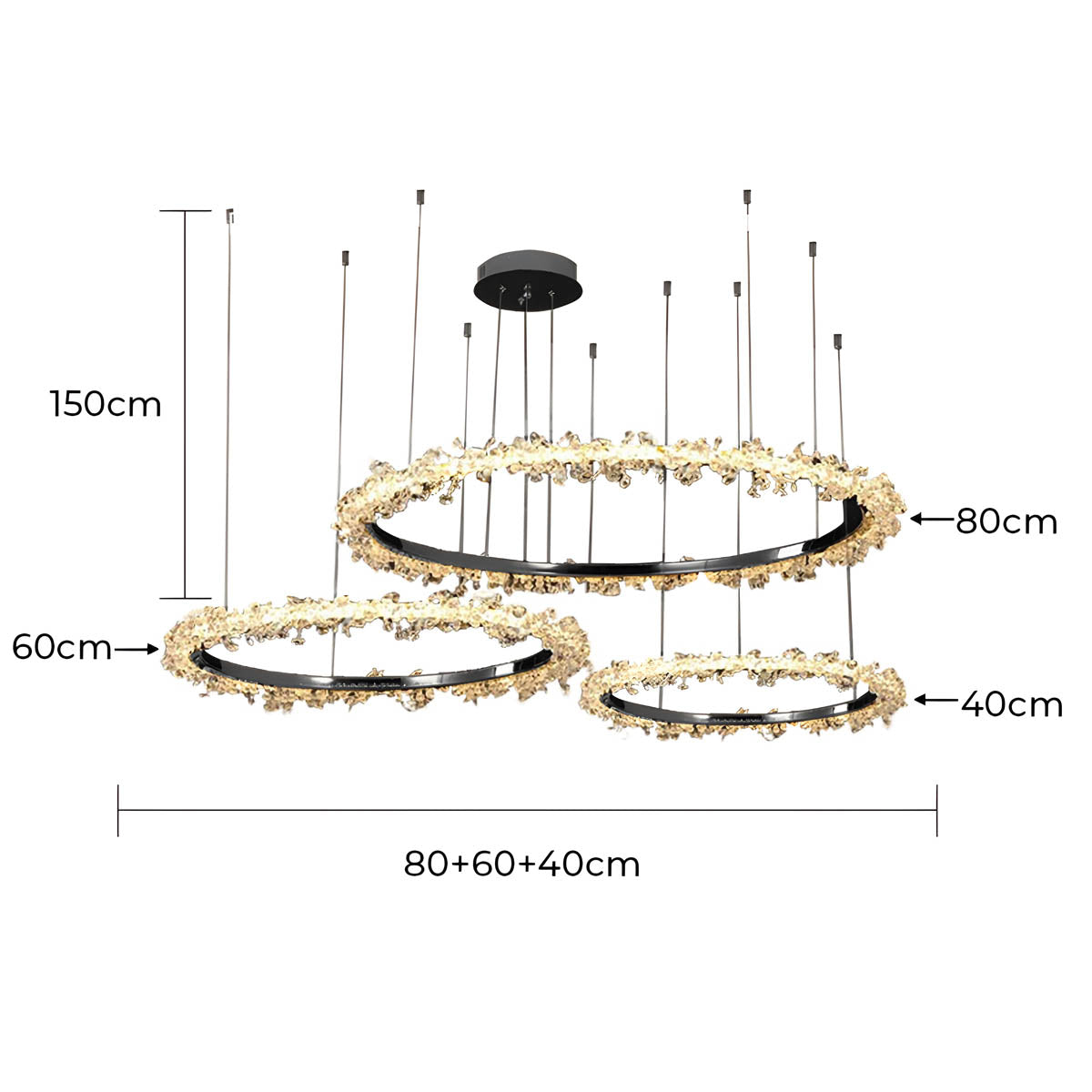 Acorn Axis Crystal Spiral Chandelier — gallery image 23