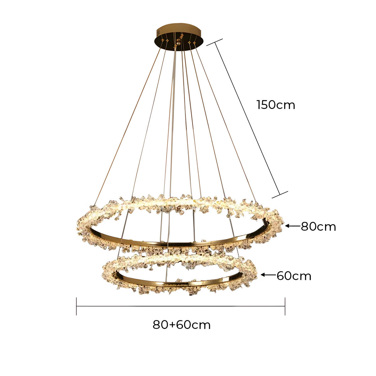 Acorn Axis Crystal Spiral Chandelier — gallery image 33