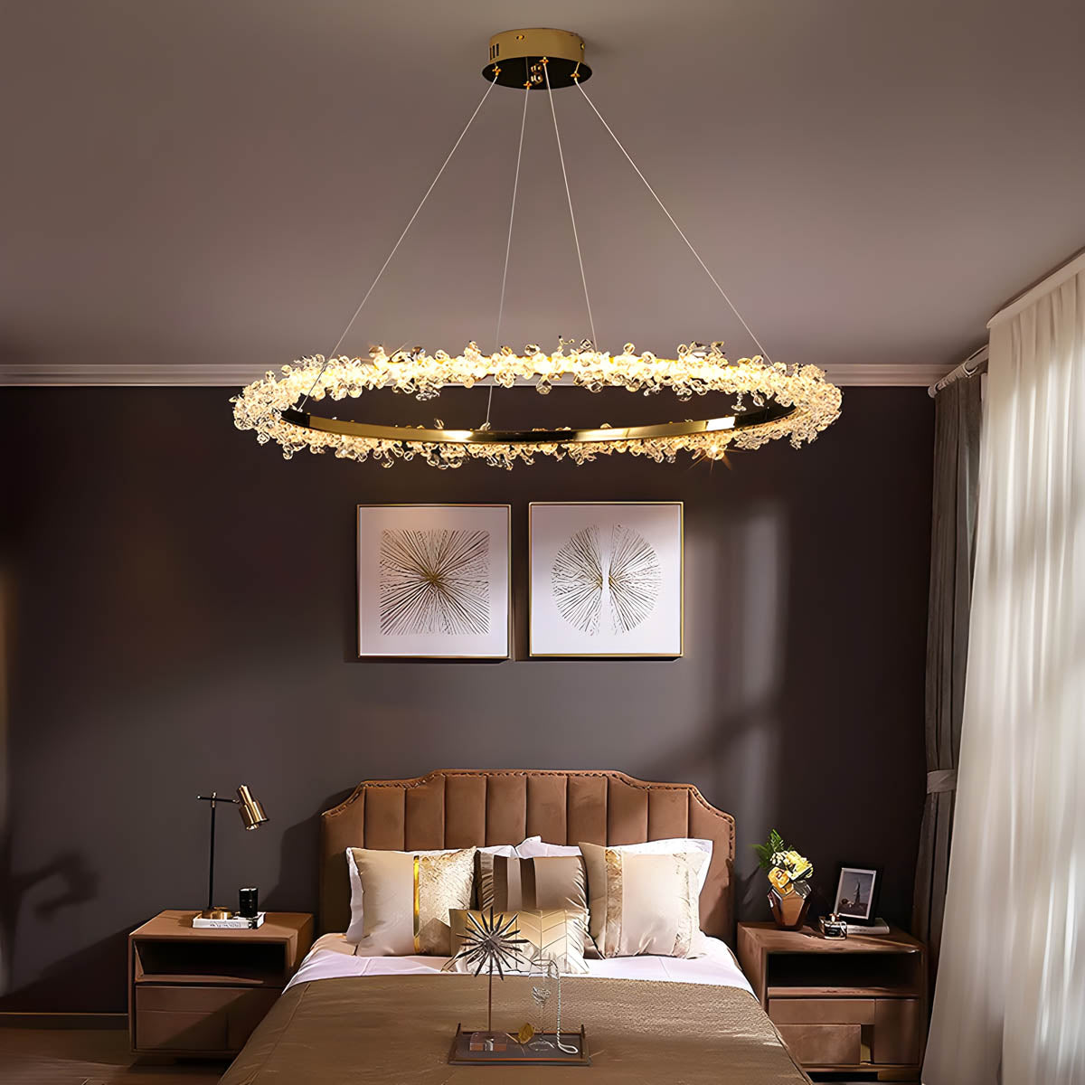 Acorn Axis Crystal Spiral Chandelier — gallery image 8