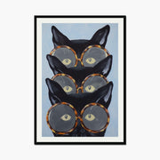Foxglove Axis Cat Wall Art Print — gallery image 1