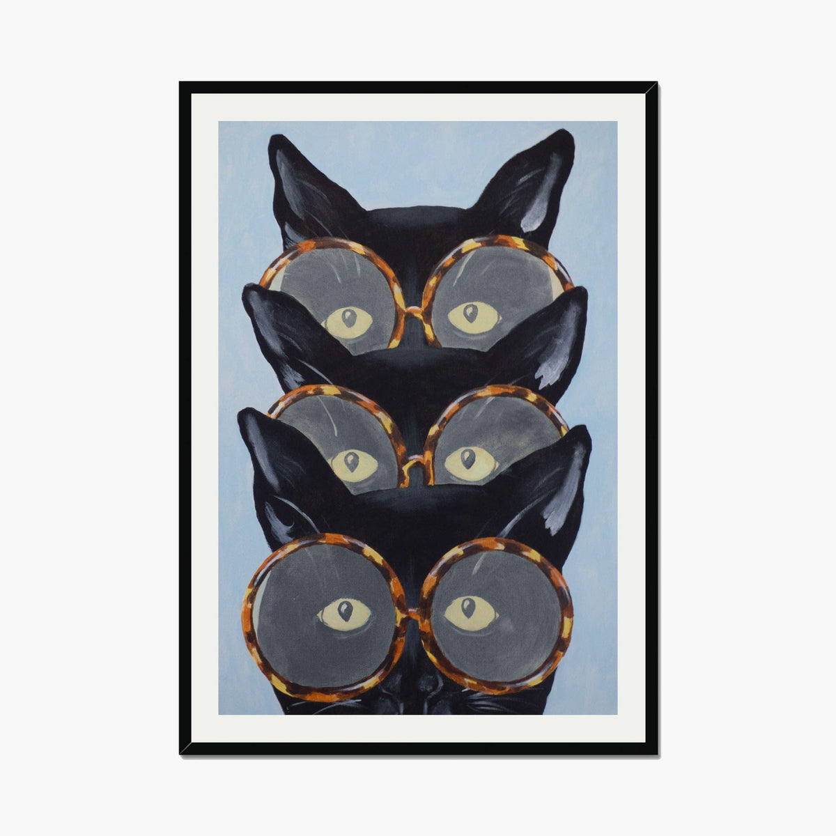 Foxglove Axis Cat Wall Art Print — gallery image 1