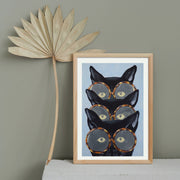 Foxglove Axis Cat Wall Art Print — gallery image 9