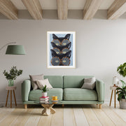 Foxglove Axis Cat Wall Art Print — gallery image 5