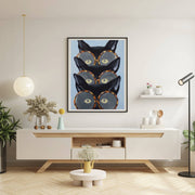 Foxglove Axis Cat Wall Art Print — gallery image 6