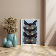 Foxglove Axis Cat Wall Art Print — gallery image 7