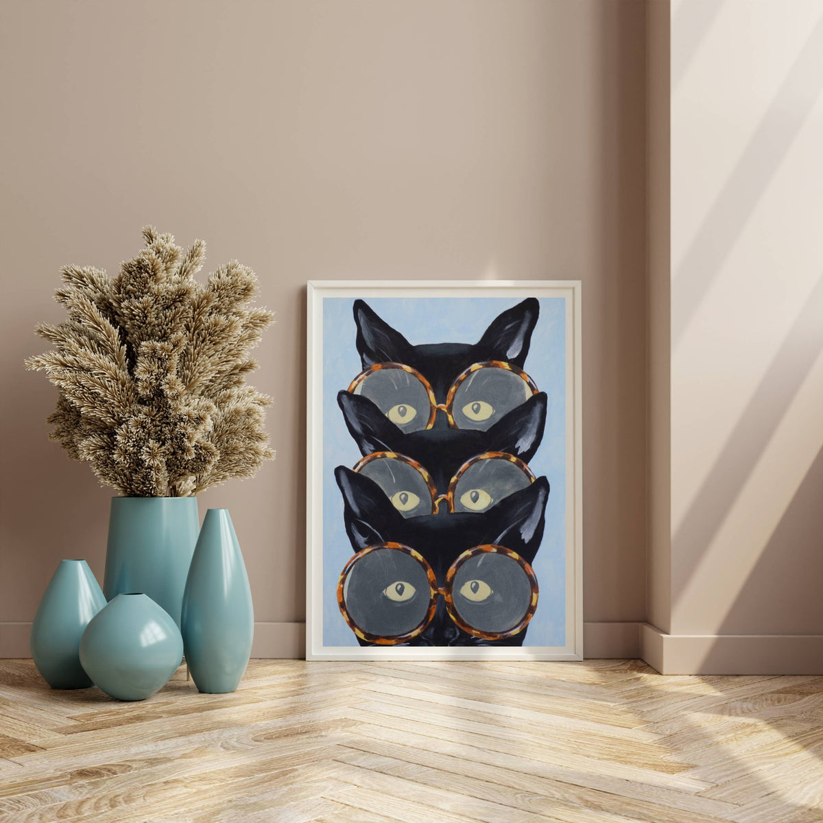 Foxglove Axis Cat Wall Art Print — gallery image 7