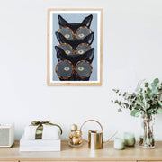 Foxglove Axis Cat Wall Art Print — gallery image 8