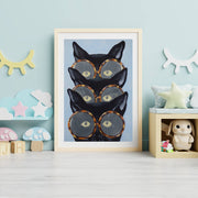 Foxglove Axis Cat Wall Art Print — gallery image 17