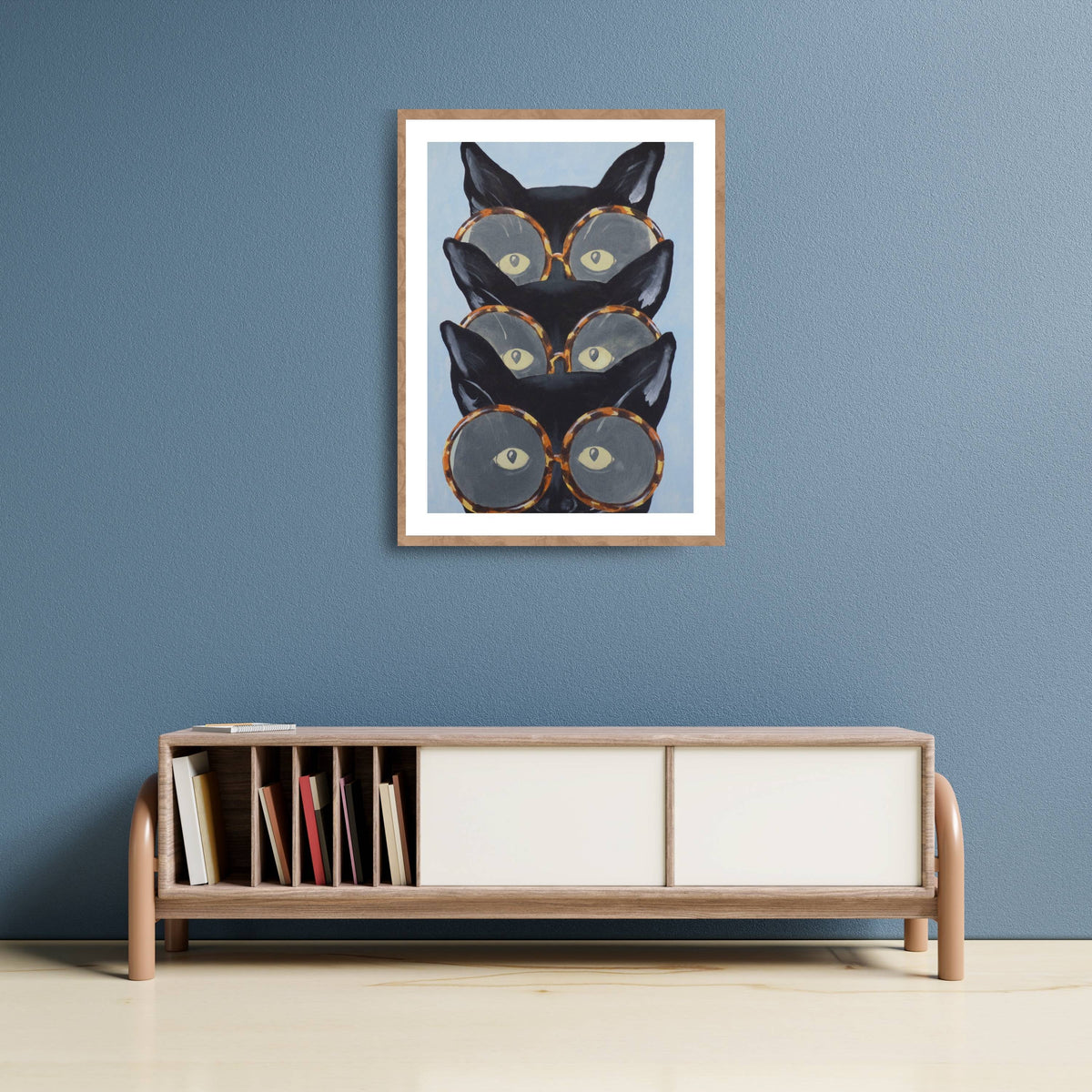 Foxglove Axis Cat Wall Art Print — gallery image 11