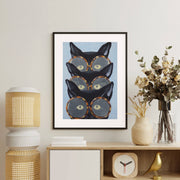 Foxglove Axis Cat Wall Art Print — gallery image 13