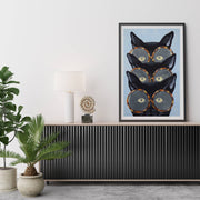 Foxglove Axis Cat Wall Art Print — gallery image 14