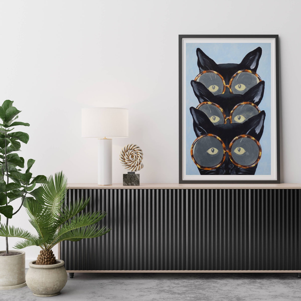 Foxglove Axis Cat Wall Art Print — gallery image 14
