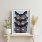 Foxglove Axis Cat Wall Art Print — gallery image 10