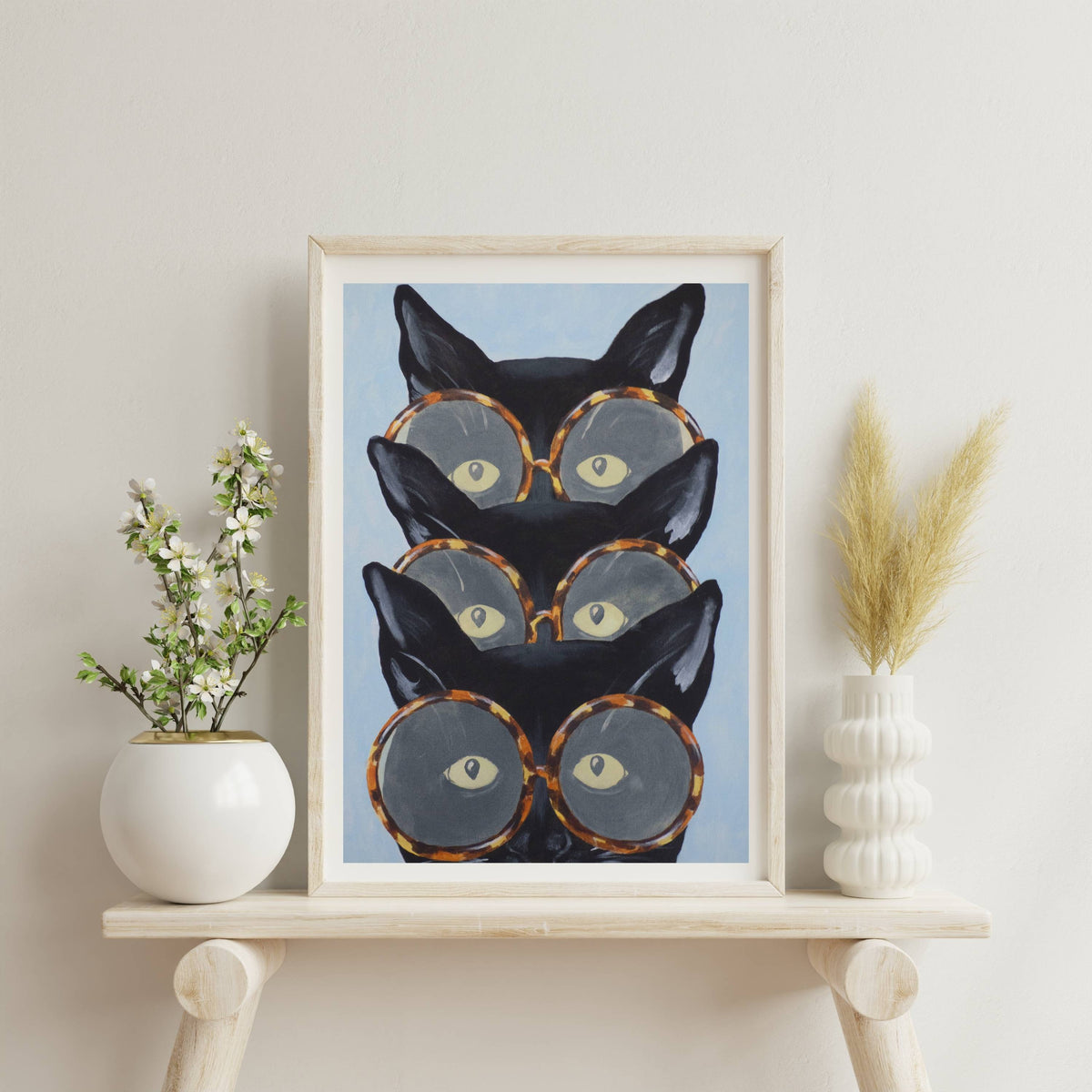 Foxglove Axis Cat Wall Art Print — gallery image 10