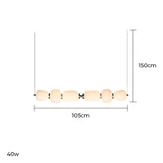 Blackthorn Axis Acrylic Linear Ceiling Light — gallery image 9