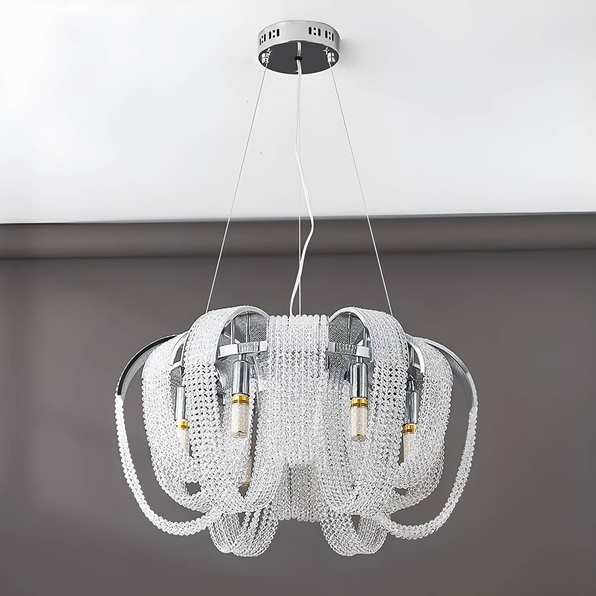 Larchwood Axis Crystal Linear Chandelier — gallery image 9