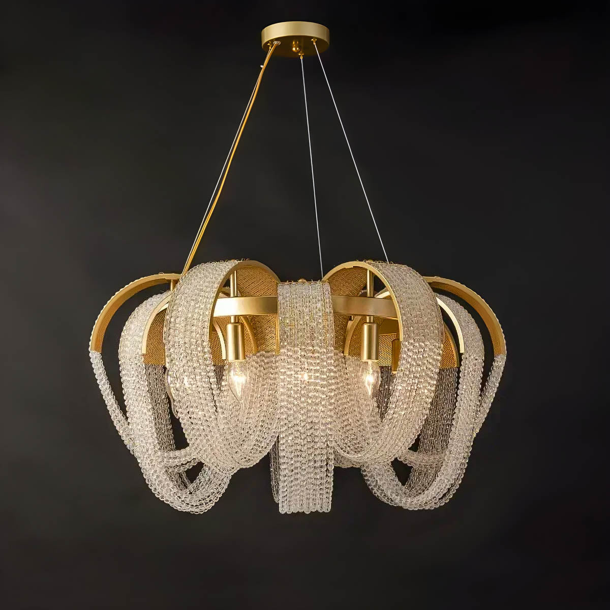 Larchwood Axis Crystal Linear Chandelier — gallery image 7