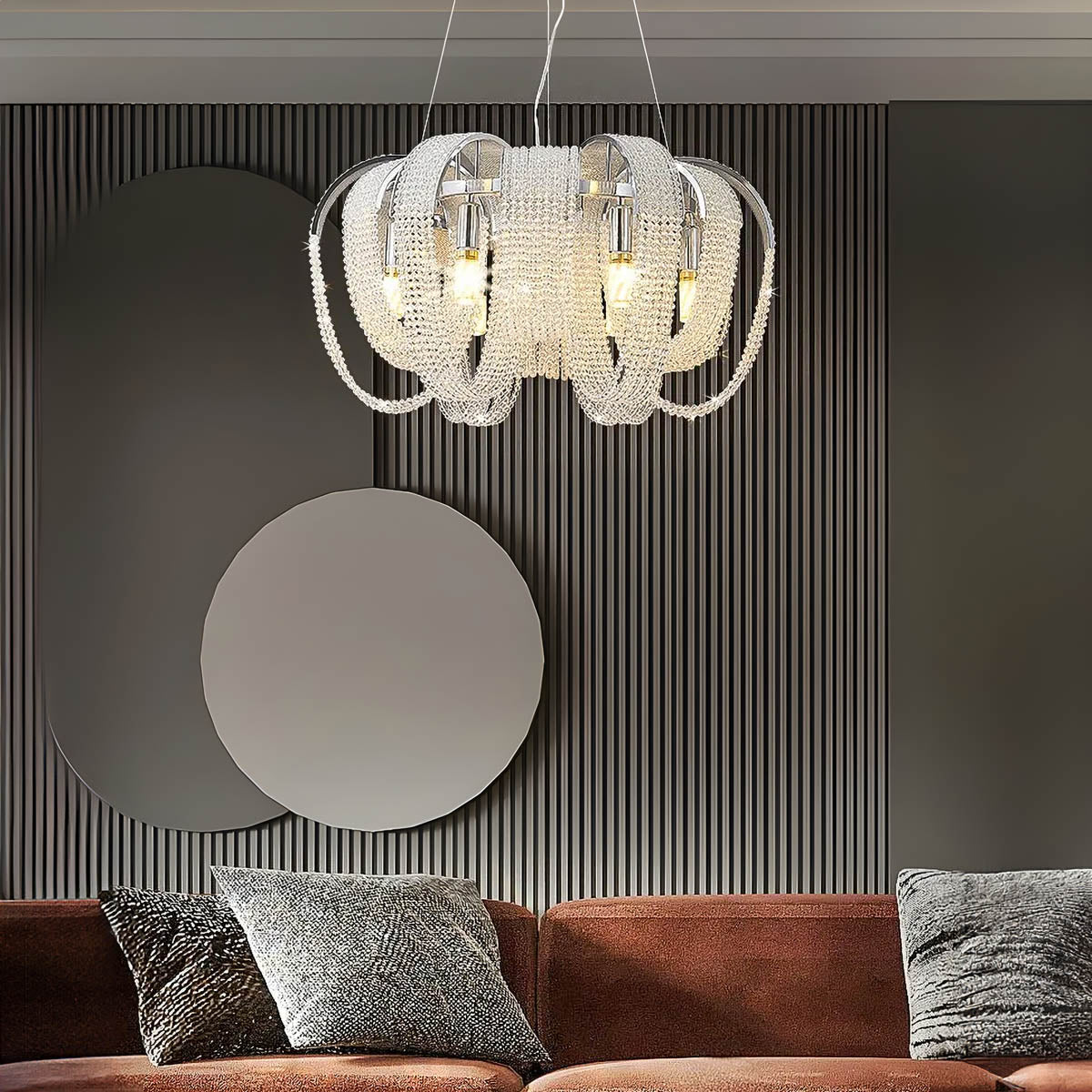 Larchwood Axis Crystal Linear Chandelier — gallery image 4