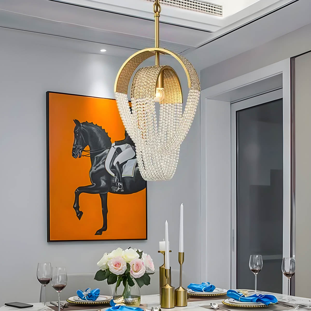Larchwood Axis Crystal Linear Chandelier — gallery image 6