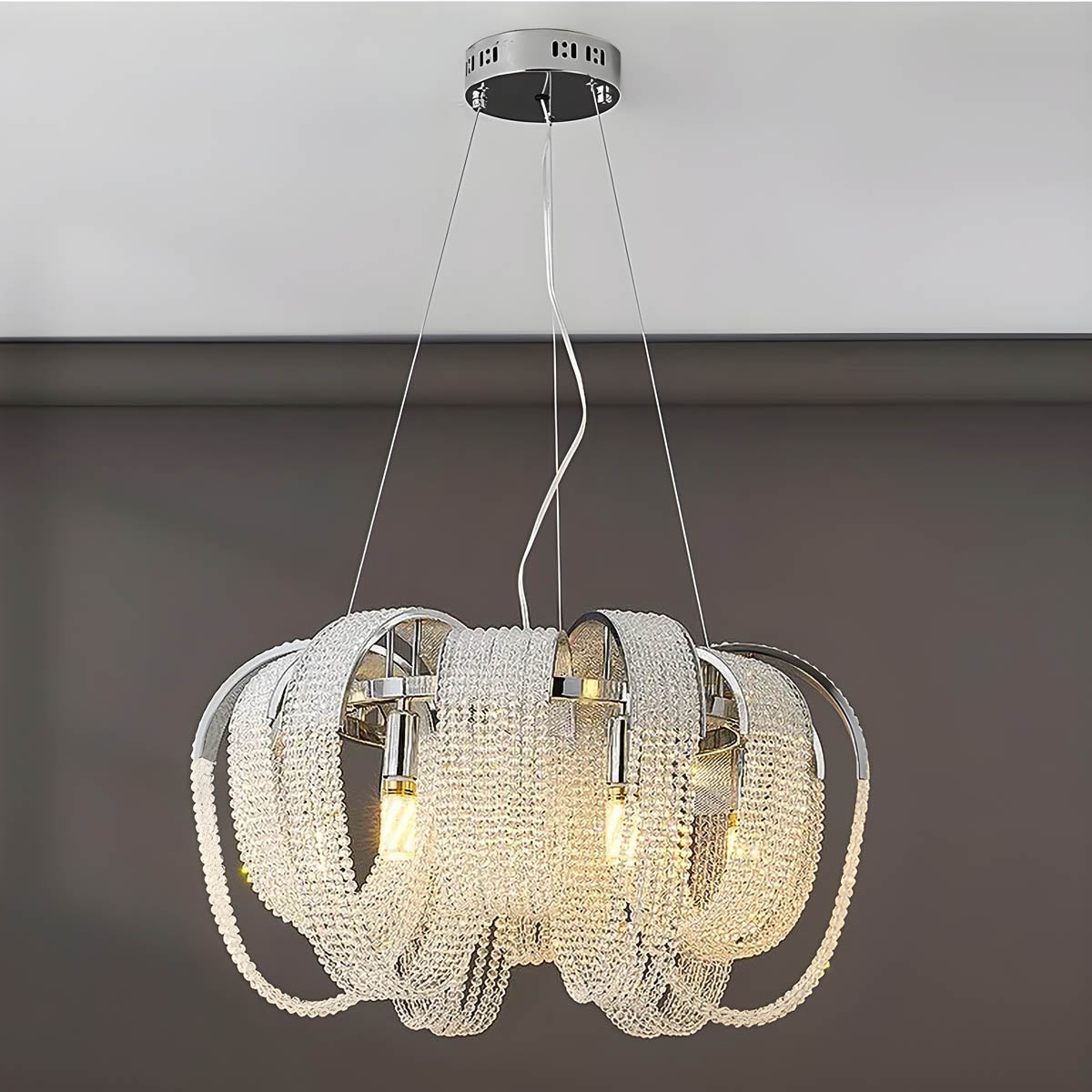 Larchwood Axis Crystal Linear Chandelier — gallery image 8