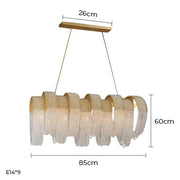 Larchwood Axis Crystal Linear Chandelier — gallery image 17