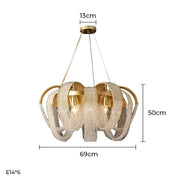 Larchwood Axis Crystal Linear Chandelier — gallery image 13