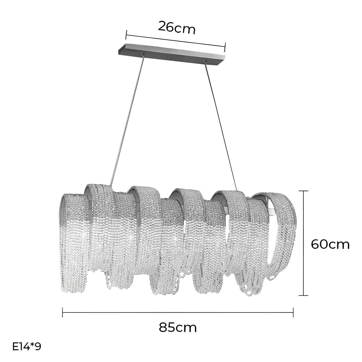 Larchwood Axis Crystal Linear Chandelier — gallery image 16