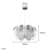 Larchwood Axis Crystal Linear Chandelier — gallery image 12
