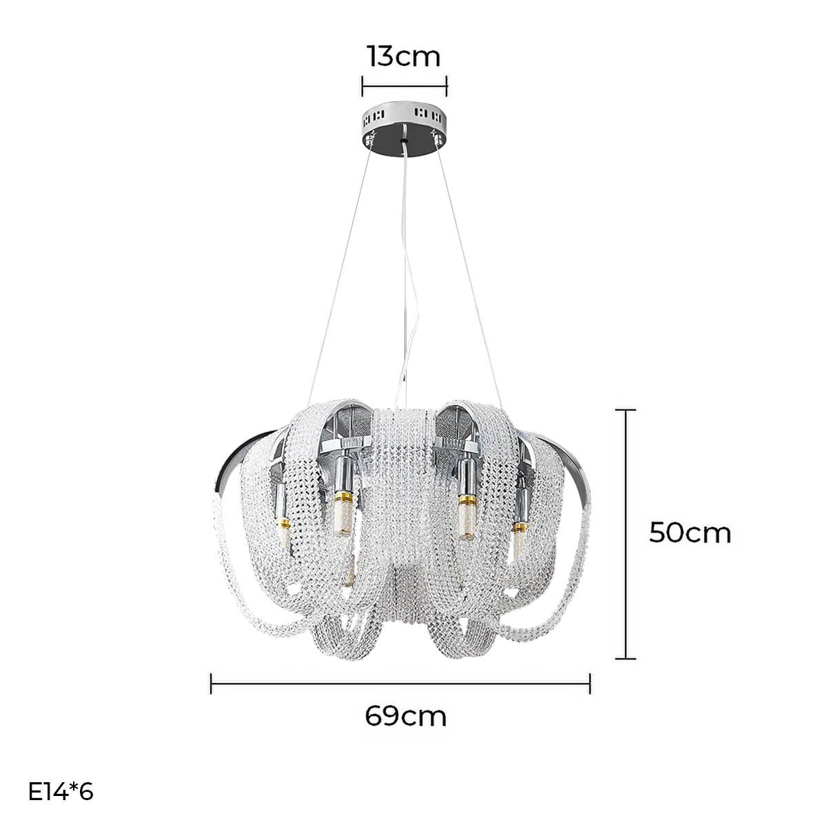 Larchwood Axis Crystal Linear Chandelier — gallery image 12