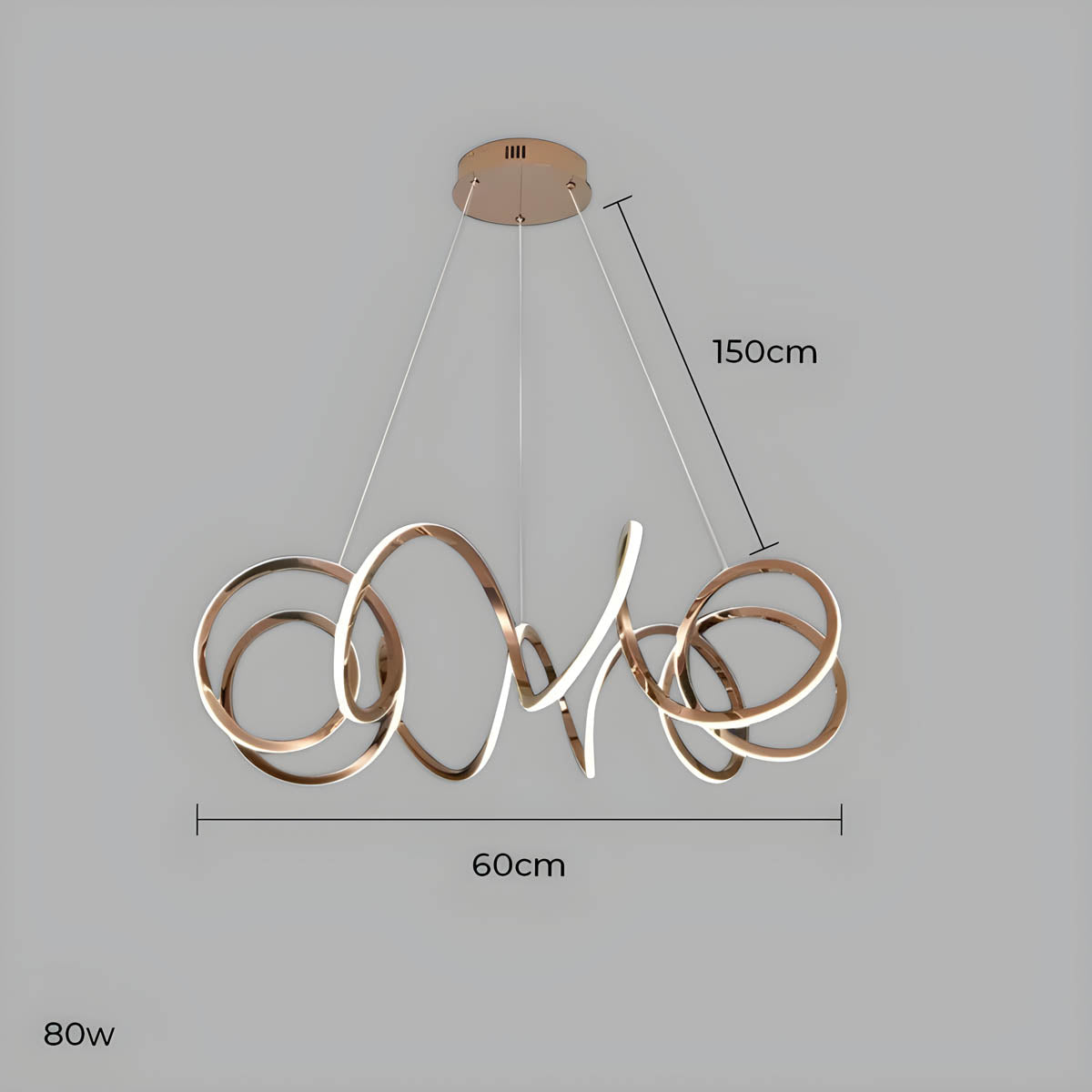 Mapledale Axis Stainless Steel Chandelier — gallery image 18