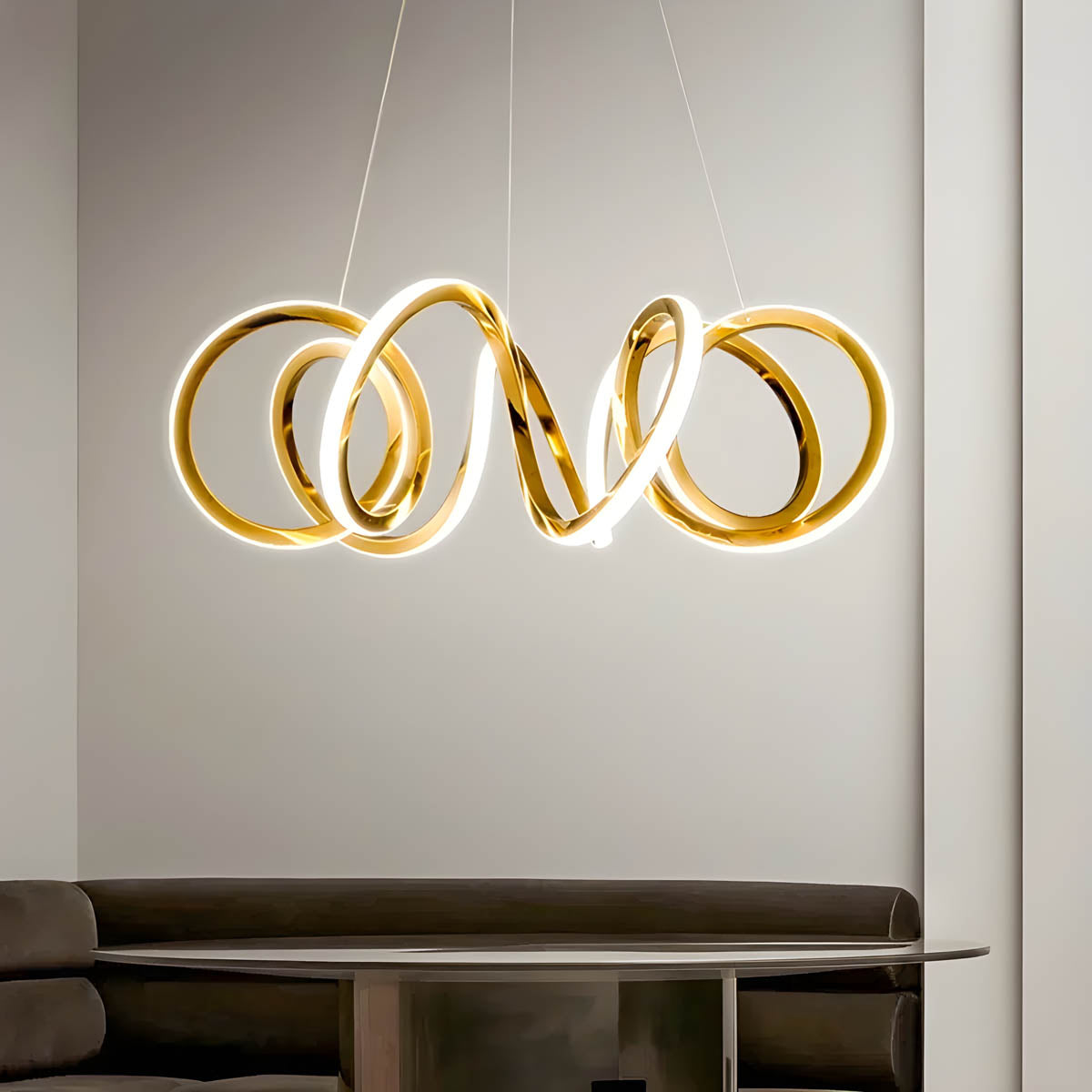 Mapledale Axis Stainless Steel Chandelier — gallery image 8