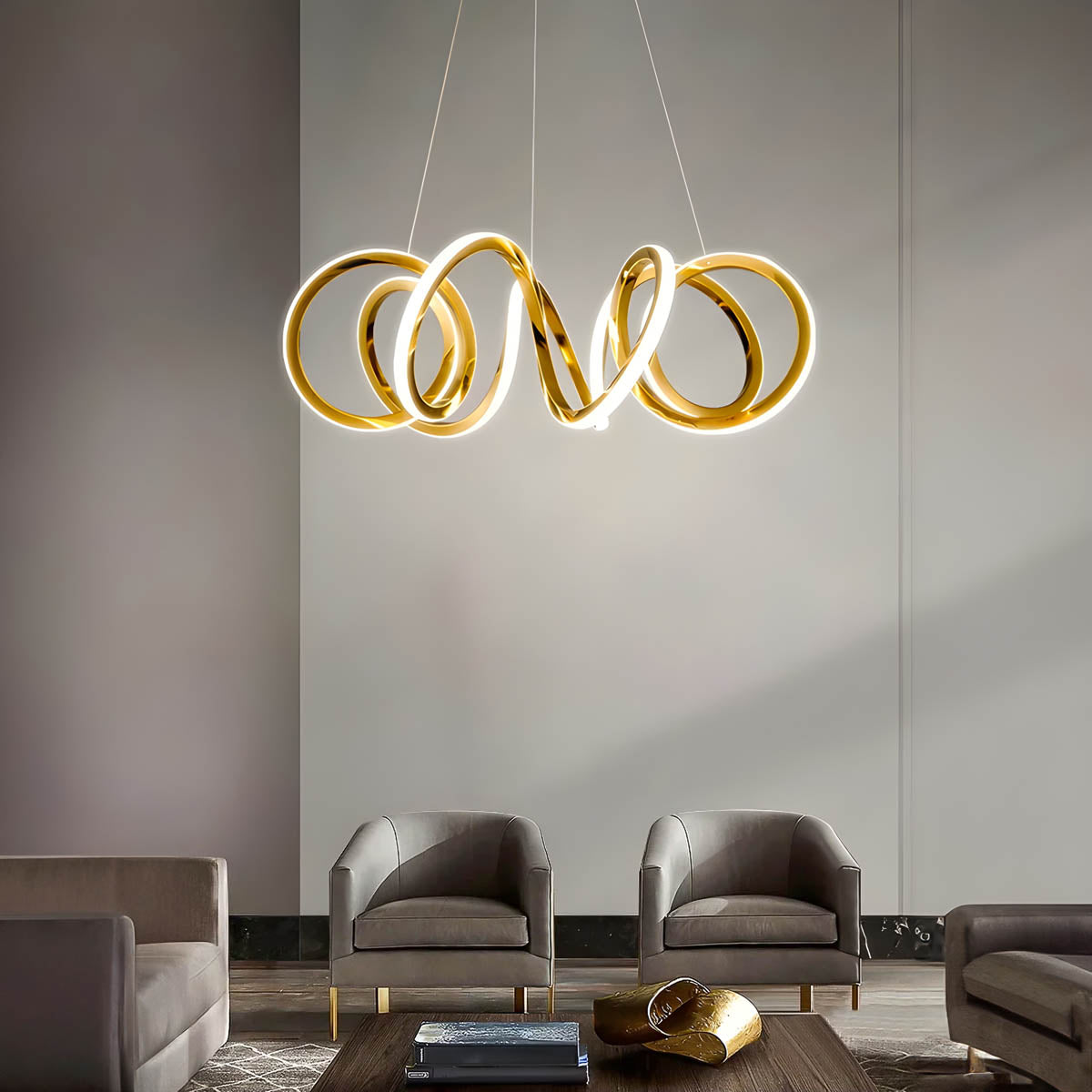 Mapledale Axis Stainless Steel Chandelier — gallery image 4