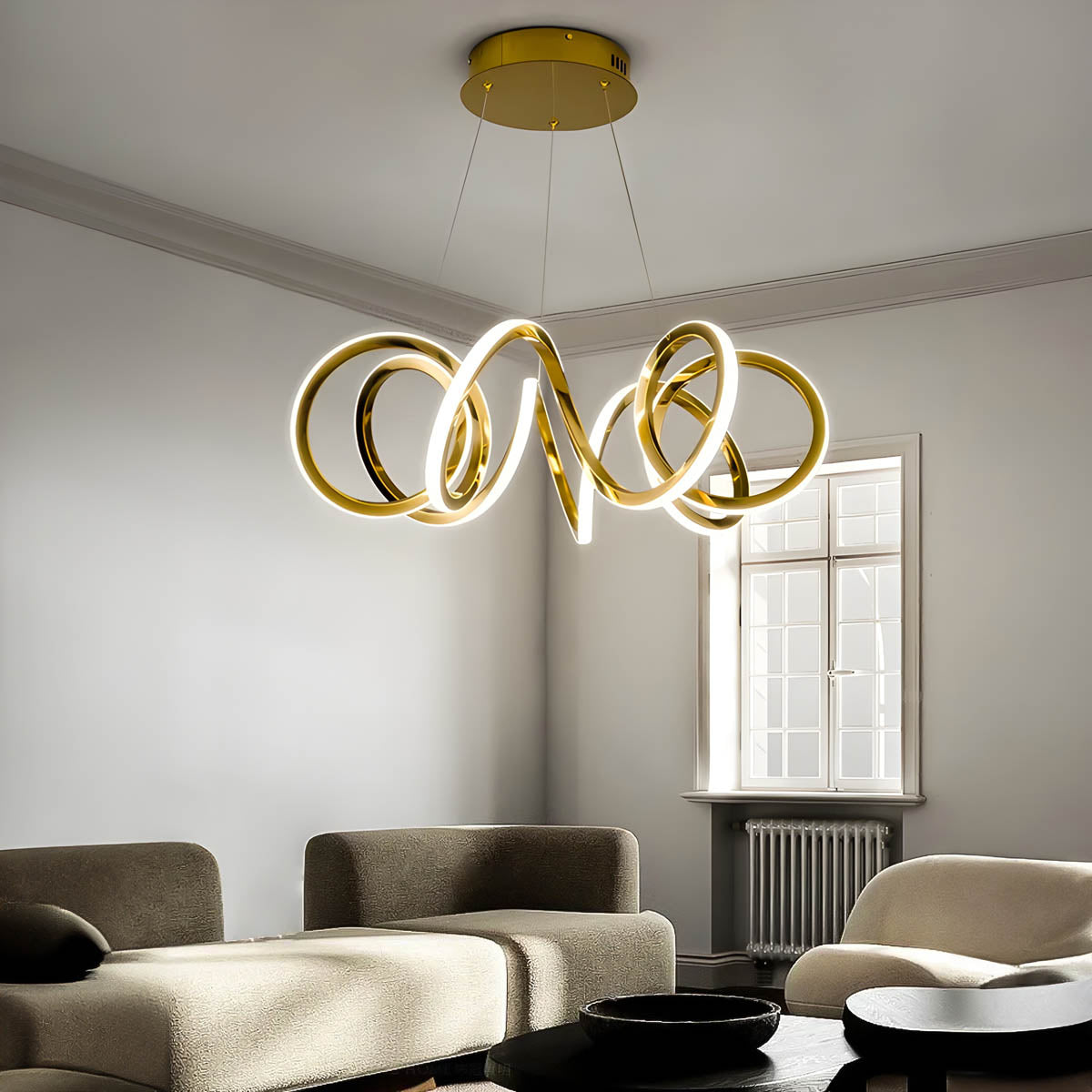 Mapledale Axis Stainless Steel Chandelier — gallery image 11