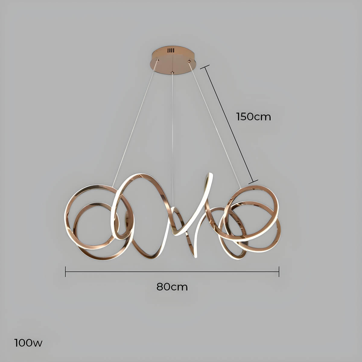 Mapledale Axis Stainless Steel Chandelier — gallery image 20