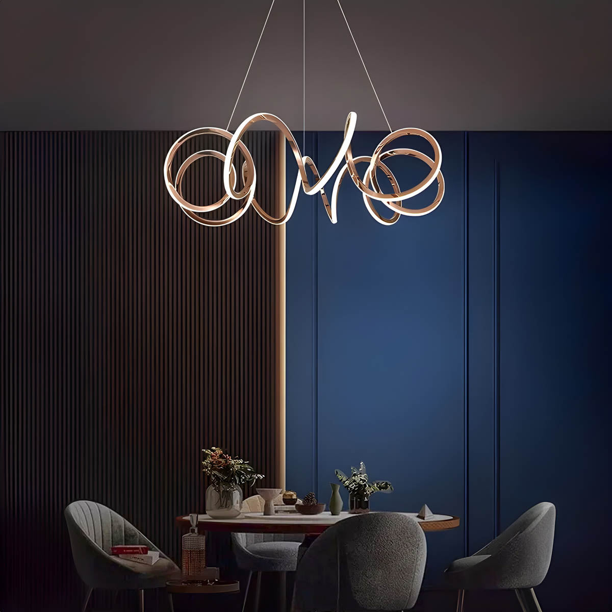 Mapledale Axis Stainless Steel Chandelier — gallery image 5